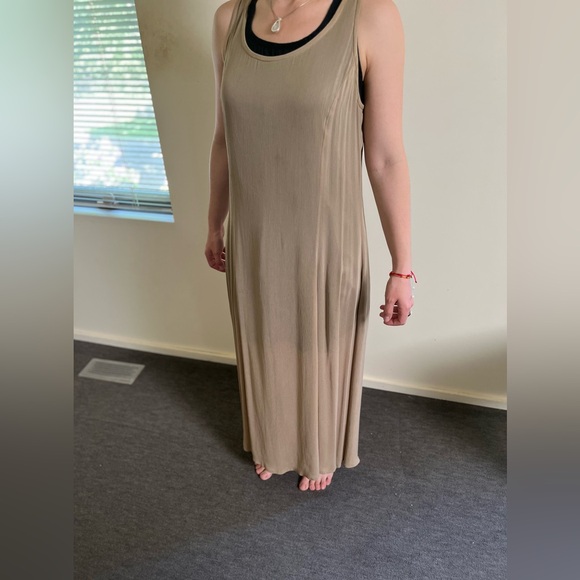 Club Monaco beige sheer maxi dress - Picture 3 of 3